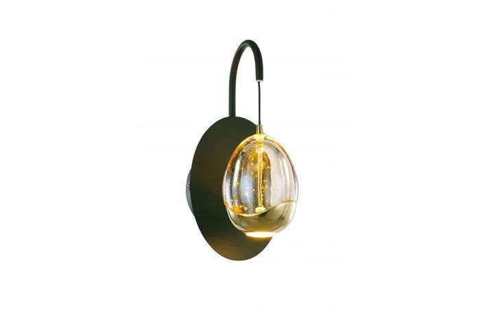 Highlight Wandlamp Golden Egg Zwart/Goud