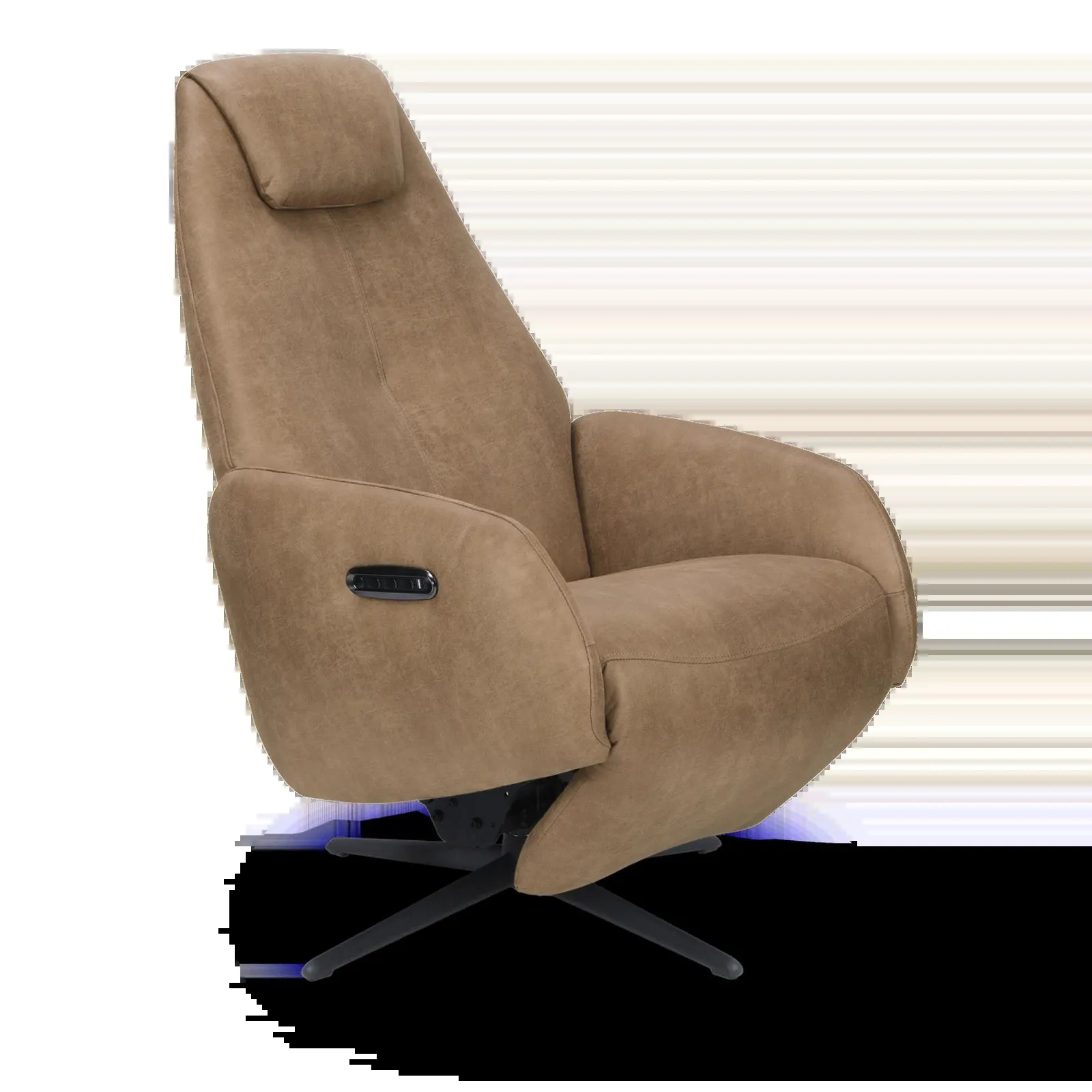 Relaxfauteuil (elektrisch/zwart) Davoli - Microleder Oxx Liver