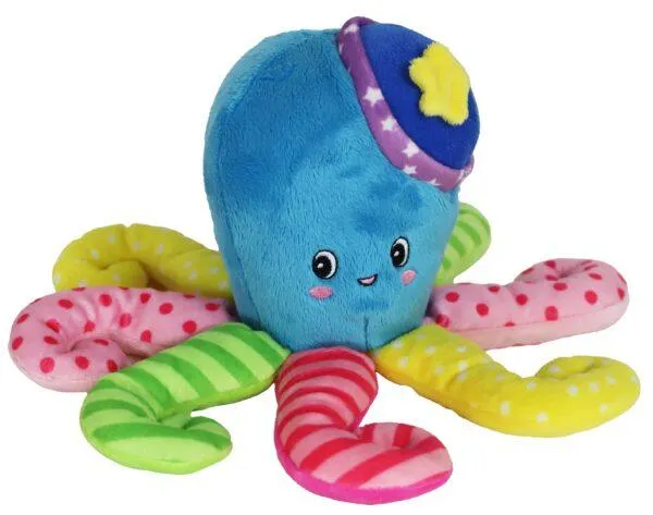 BOON Octopus pluche+piep 22cm multi
