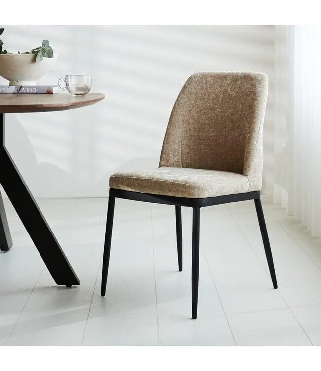 Eetkamerstoel Noli chenille beige