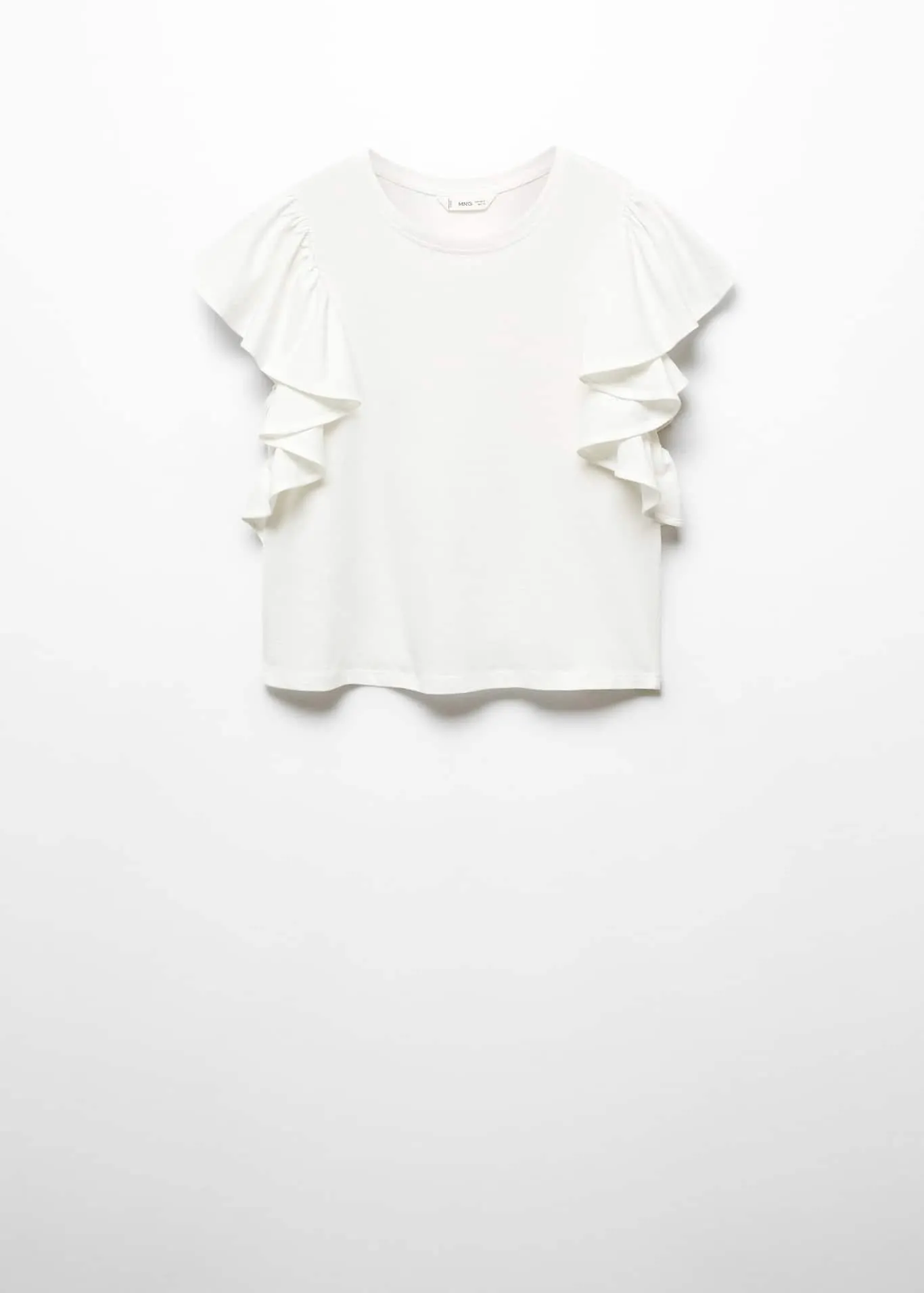 Katoenen T-shirt met ruches