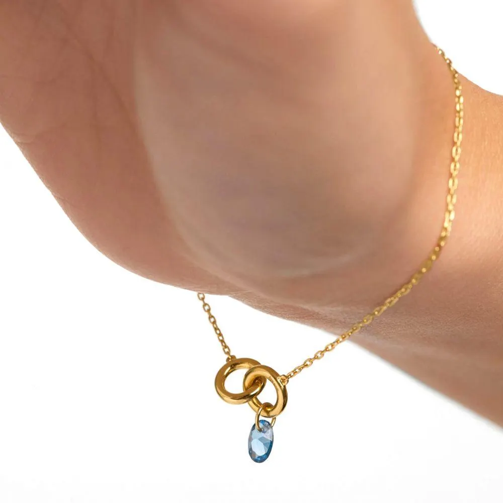 Color 925 Sterling Zilveren Armband Met Gouden Plating PU01-774-U