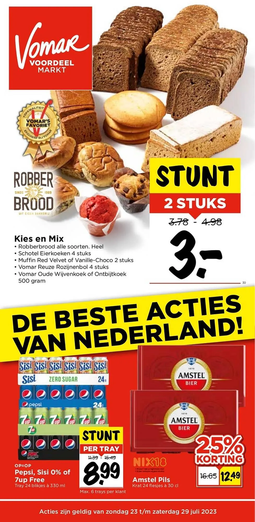 Vomar folder van 23 juli tot 29 juli 2023 - Folder pagina 1