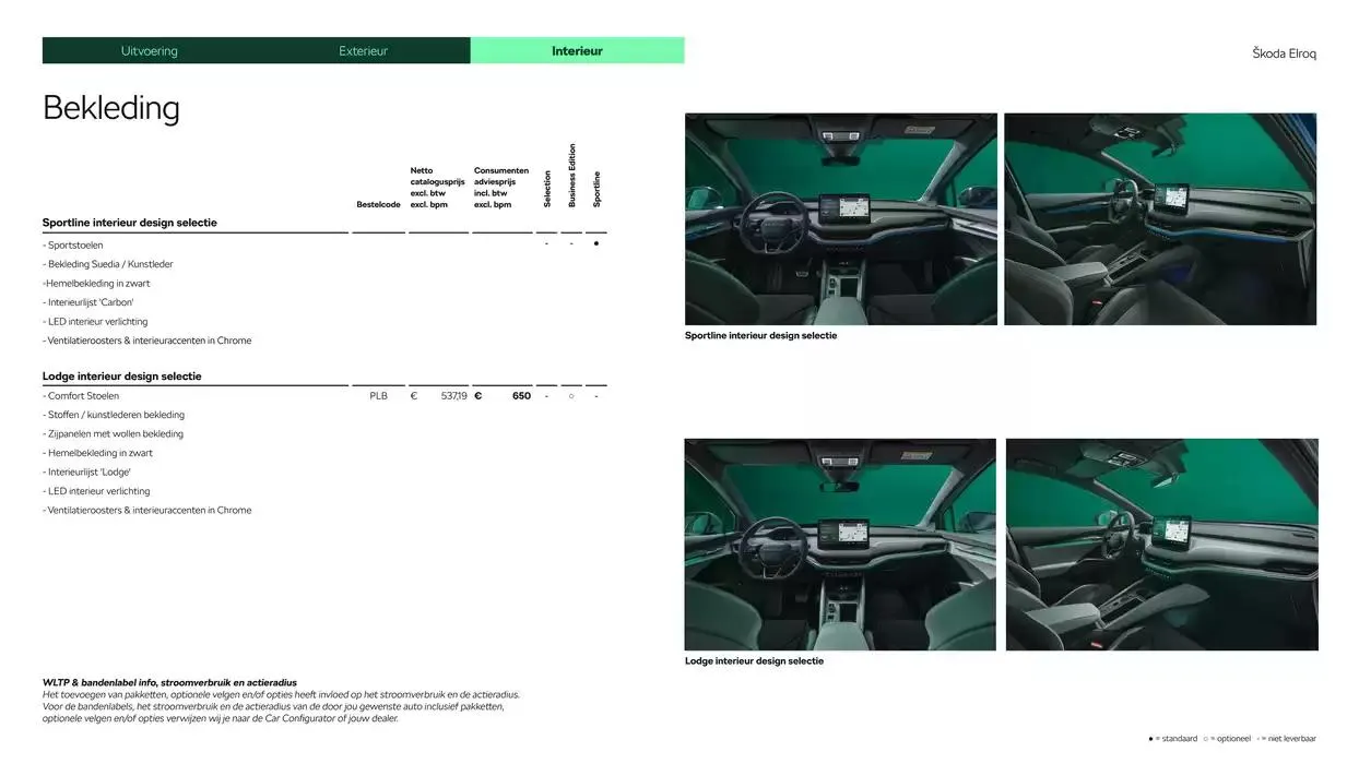 Škoda Elroq prijslijst per 1 oktober 2024 van 26 oktober tot 26 oktober 2025 - Folder pagina 13