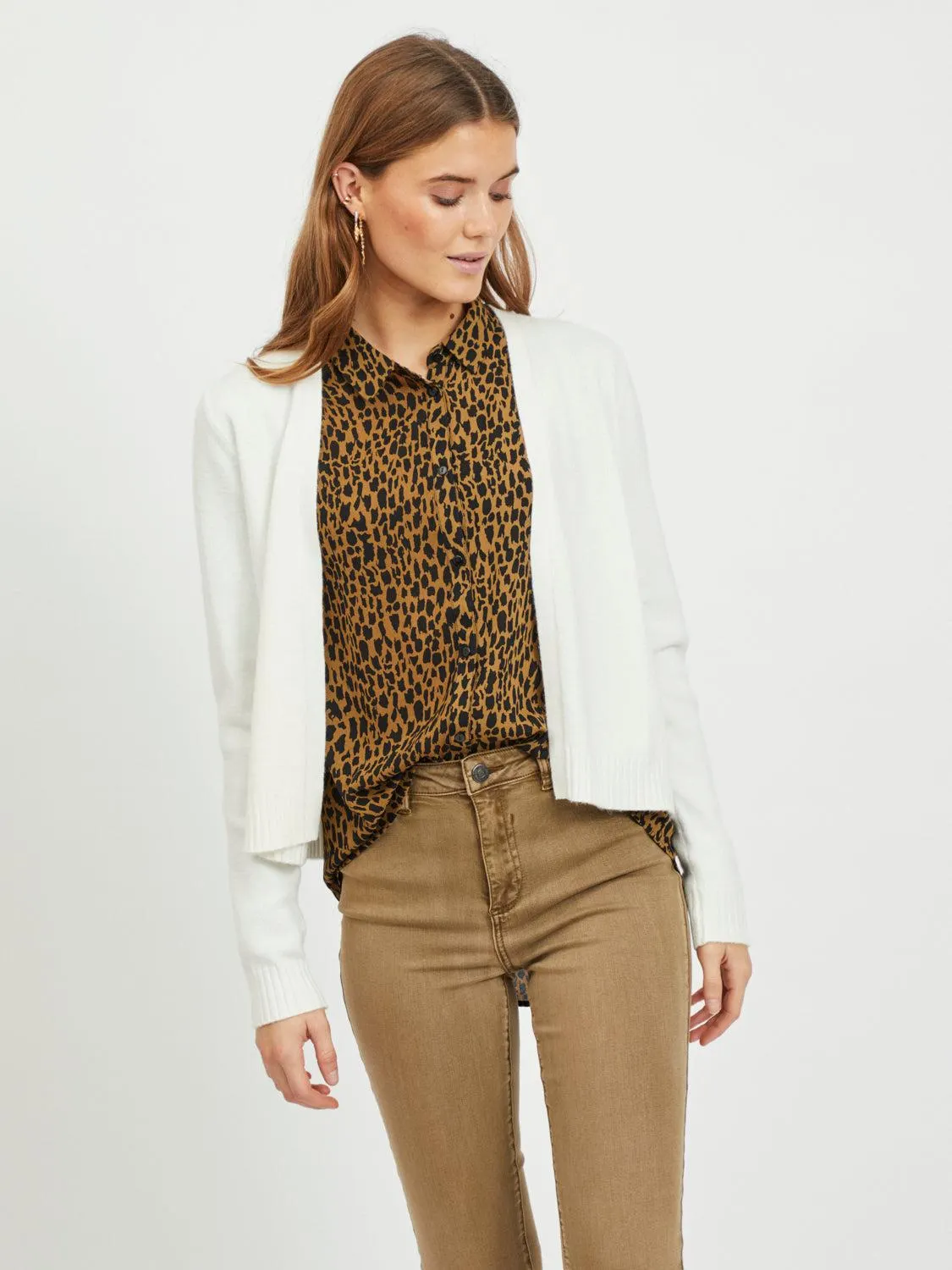 VIRIL Short Cardigan - White Alyssum