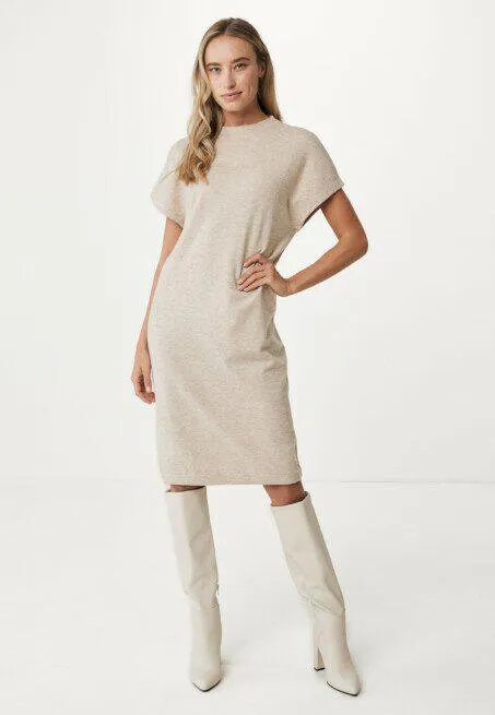 Gebreide jurk Zand