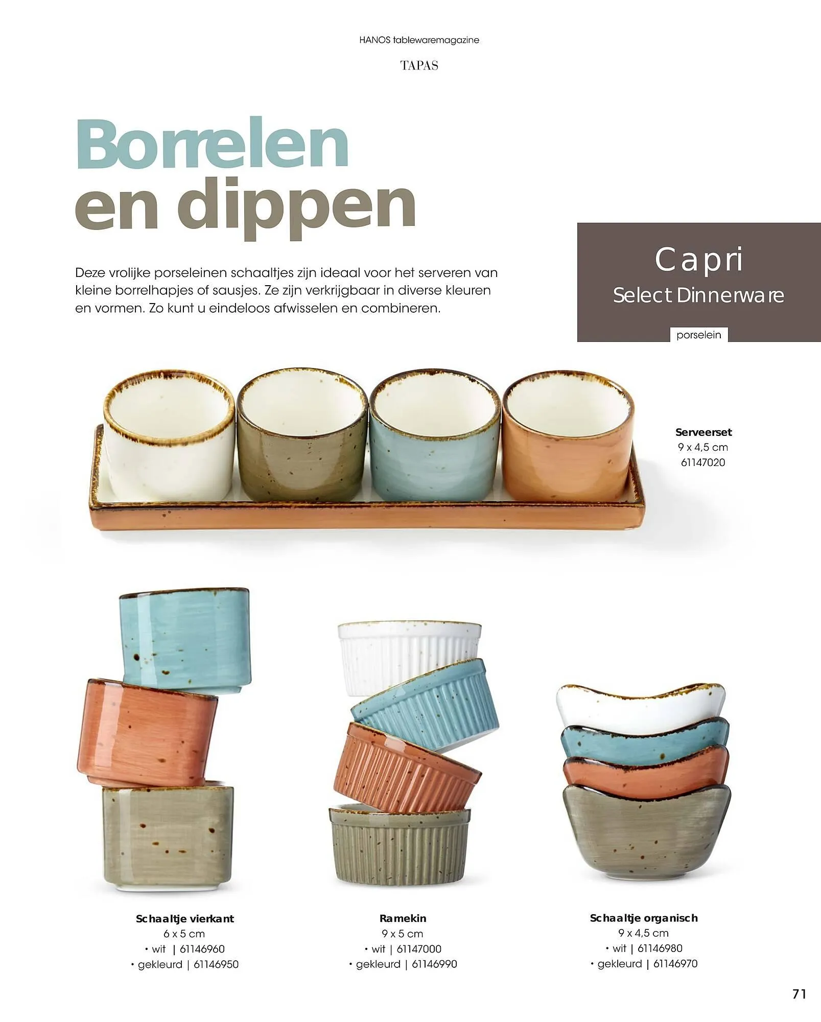 HANOS Tableware Magazine 2023-2024 van 1 januari tot 30 april 2024 - Folder pagina 71