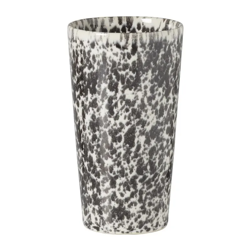 Macchiato mok Roots - zwart/wit - 275 ml