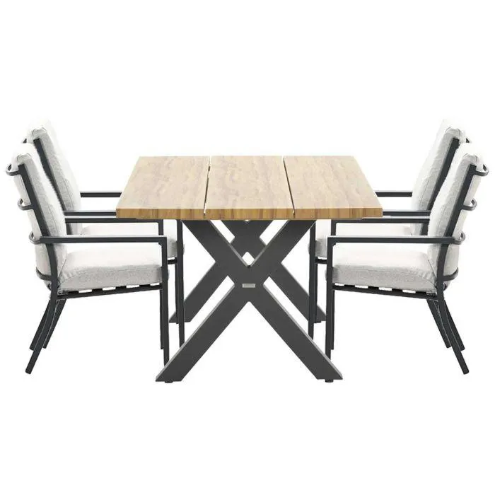 Senja tuinset 5-delig - Zadar tuintafel 180x100 cm