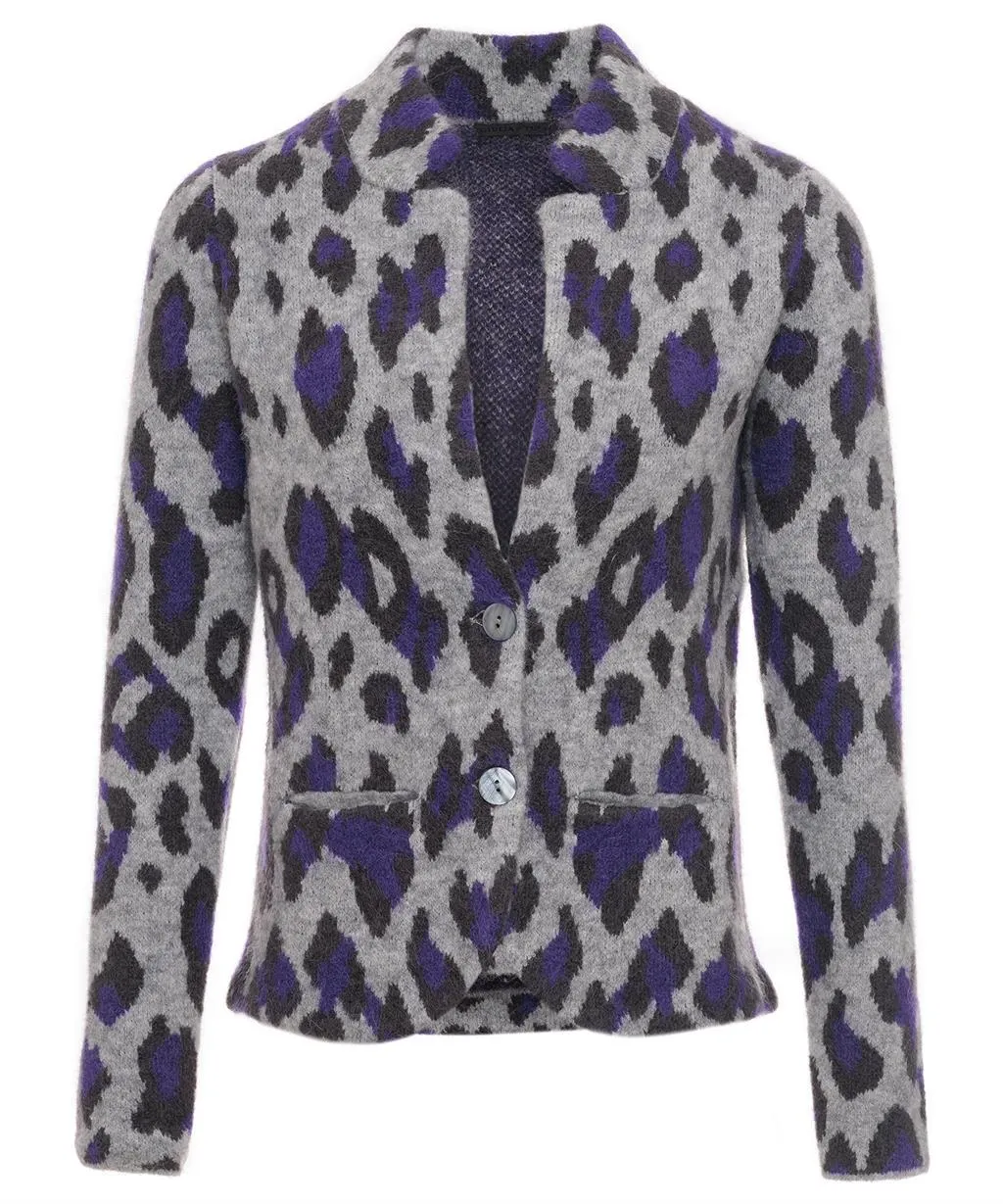 Giulia e Tu blazervest jacquard animal