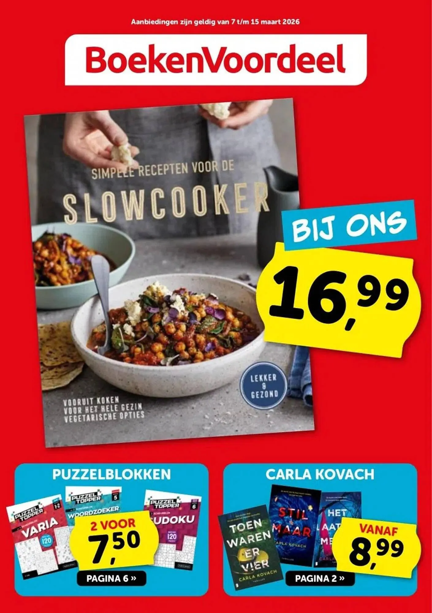 Boekenvoordeel folder van 7 maart tot 15 maart 2026 - Folder pagina 1