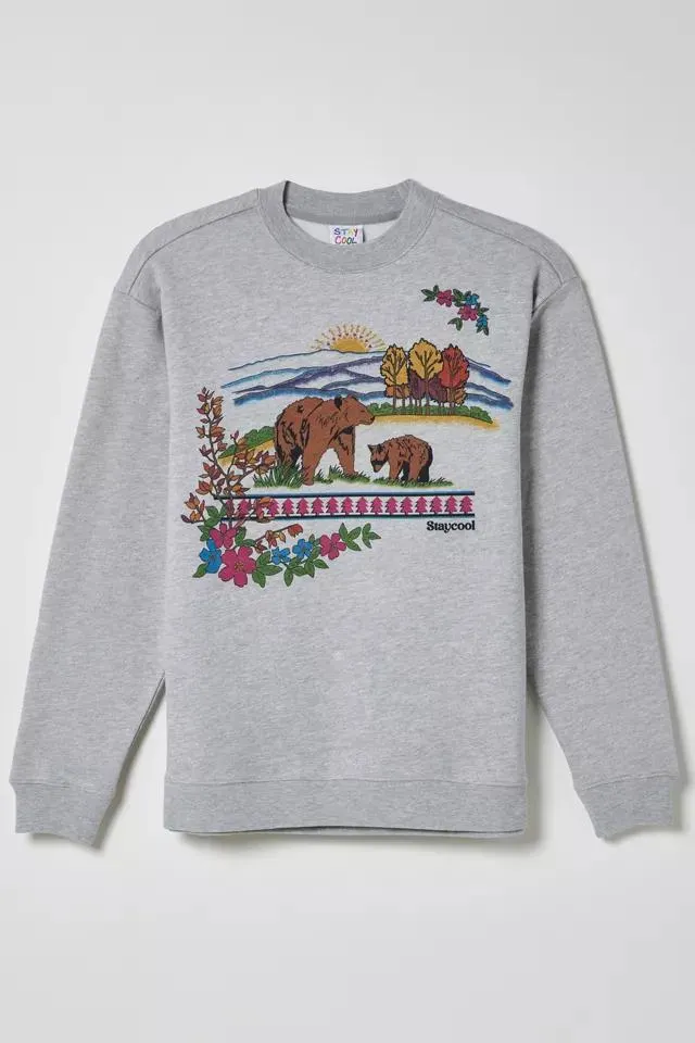 STAYCOOLNYC Autumn Bear Crew Neck Sweatshirt