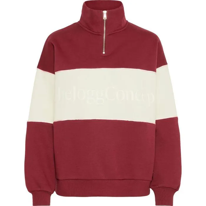 TheJoggConcept SAGE sweater dames windsor wine mix