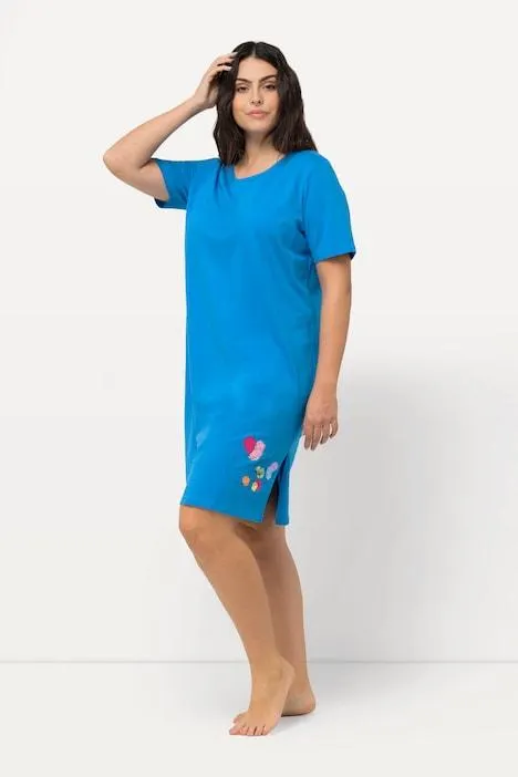 Bigshirts, set van 2, stippen, ronde hals, halve mouwen