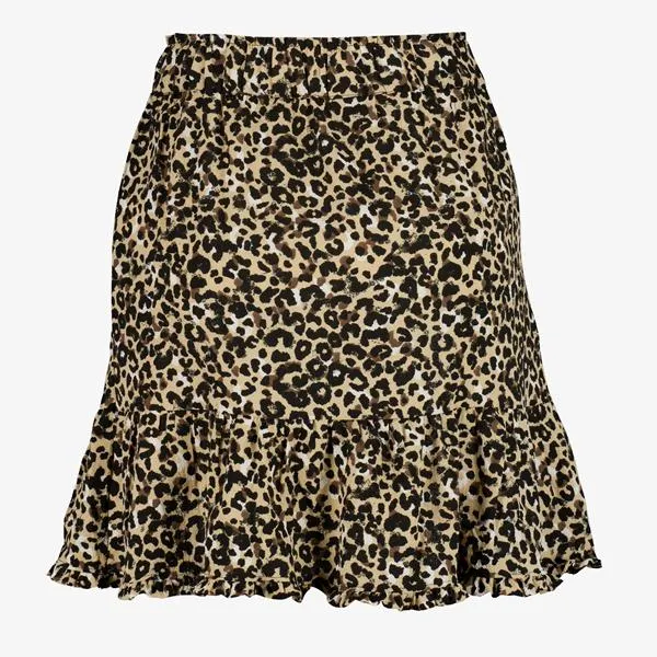 TwoDay dames rok bruin met panterprint
