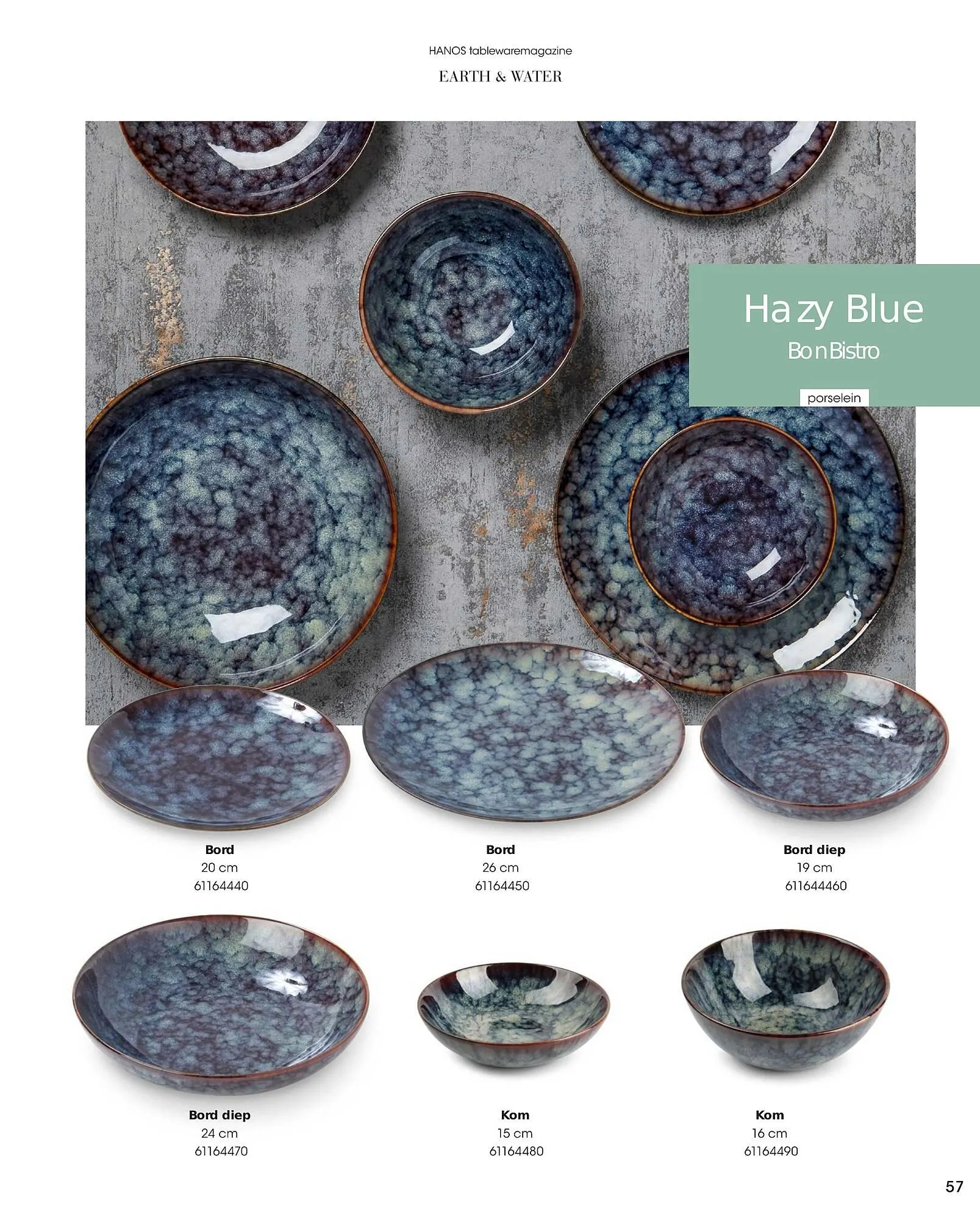 HANOS Tableware Magazine 2023-2024 van 1 januari tot 30 april 2024 - Folder pagina 57