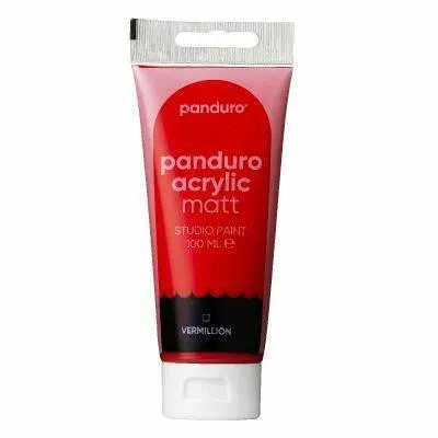 Panduro acrylverf mat - 100 ml - vermiljoenrood