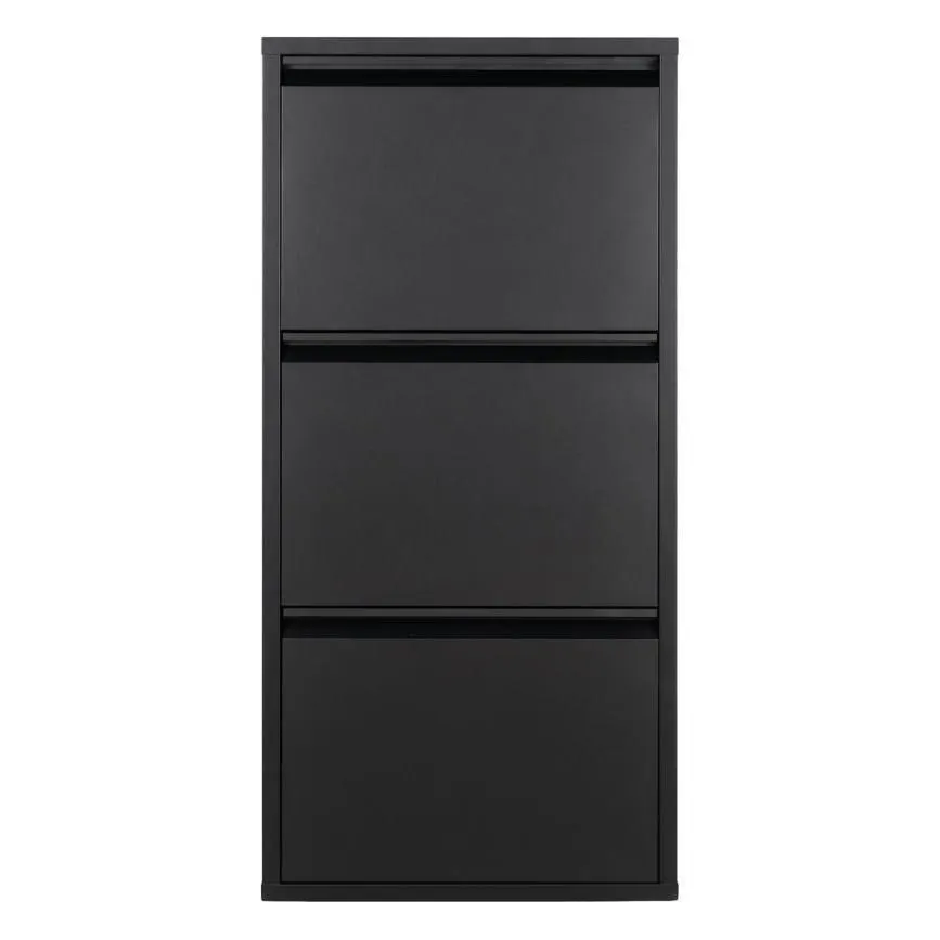 Spinder Design Billy 3 Schoenenkast - Zwart