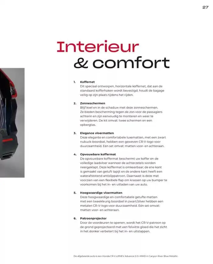 CR-V Accessories van 19 november tot 30 juni 2025 - Folder pagina 27