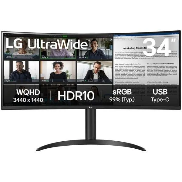 34WR50QK-B 34" Curved monitor