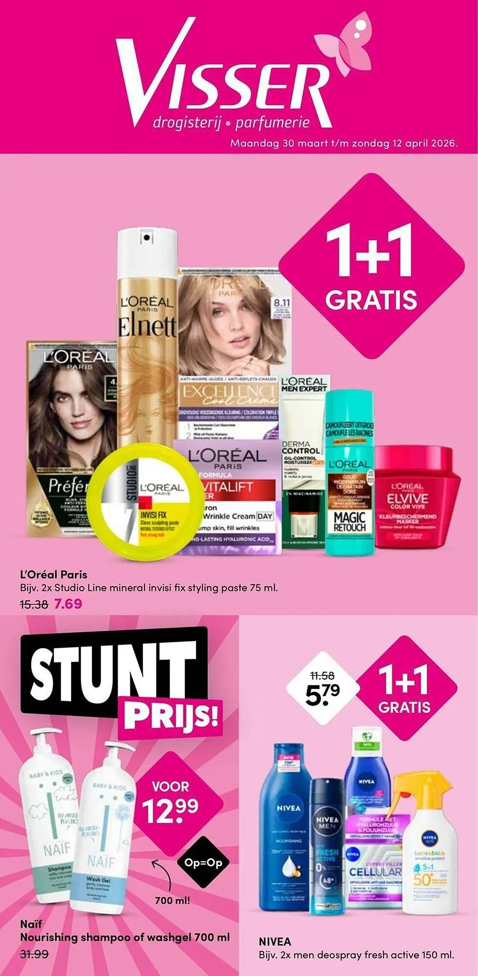 Drogisterij Visser folder van 30 maart tot 12 april 2026 - Folder pagina 1