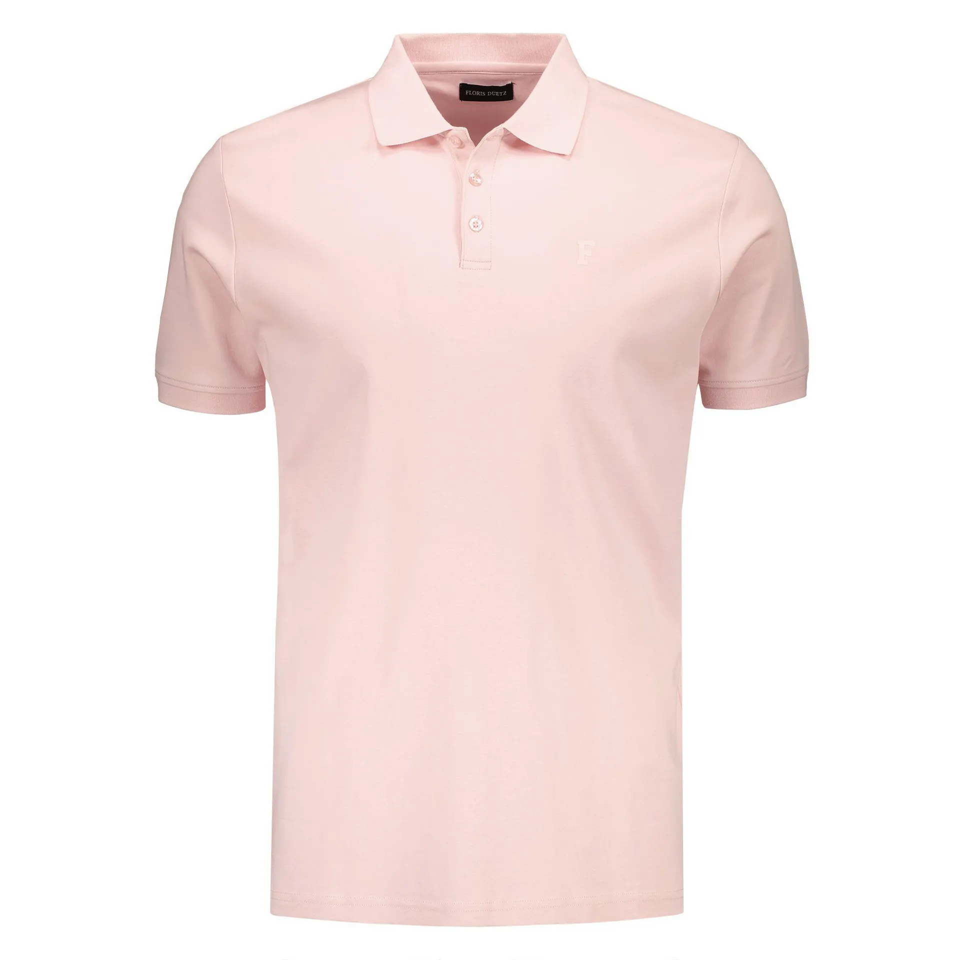 Polo Uni in Katoen met Soft Finish Roze