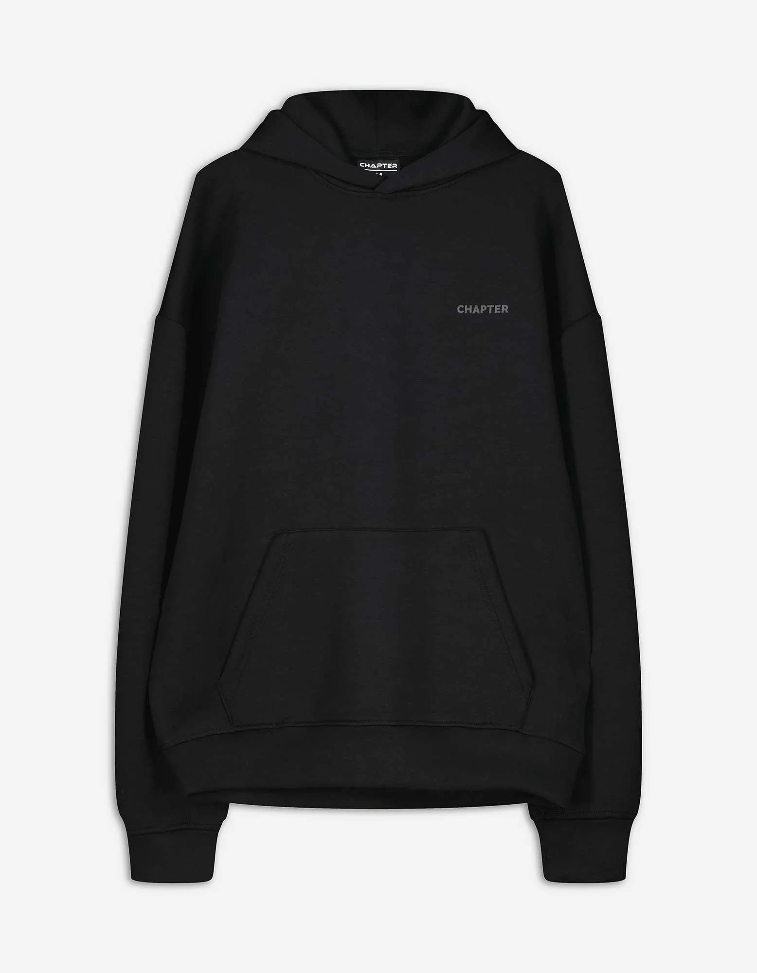 Mikina s kapucí - Nadměrný střih Oversized Fit - cerná