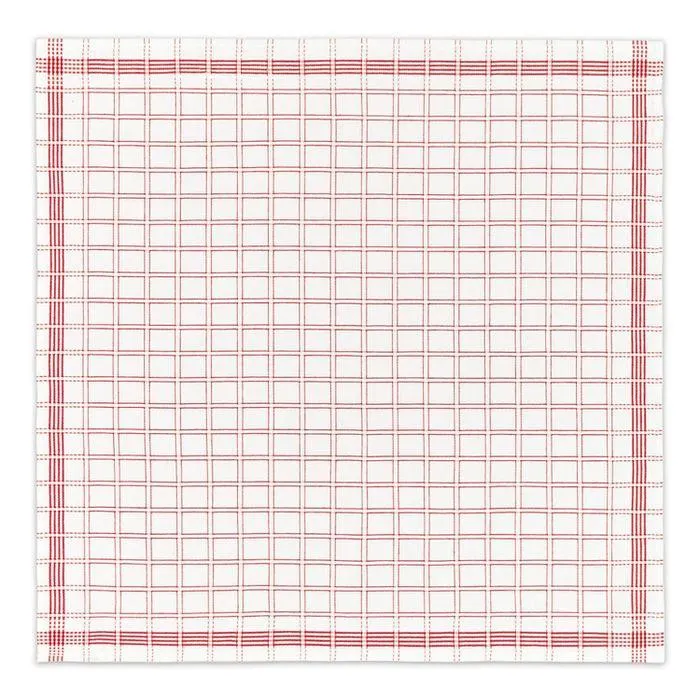 DDDDD Theedoek National 65x65cm - red - set van 6