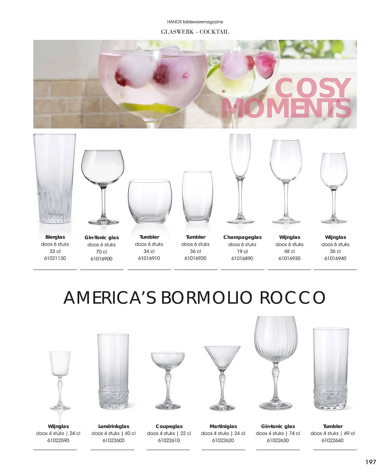 HANOS Tableware Magazine 2023-2024 van 1 januari tot 30 april 2024 - Folder pagina 197