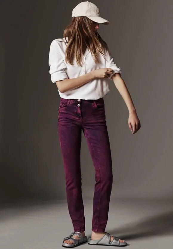 Casual fit jeans in overdye