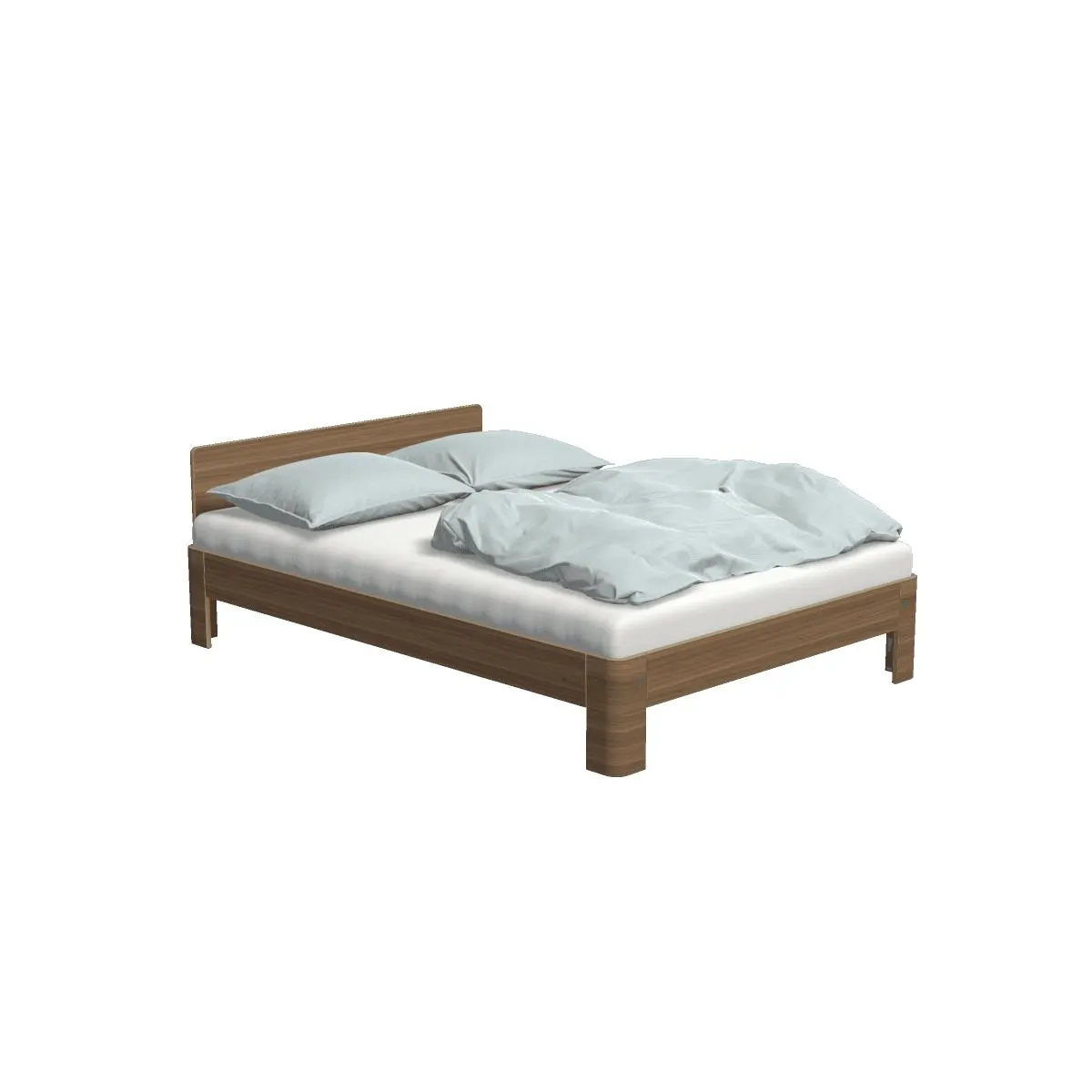 Auronde Natural walnut Met hoofdbord en warm grey details