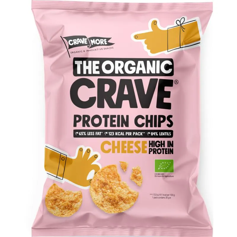 The Organic Crave Cheese protein chips