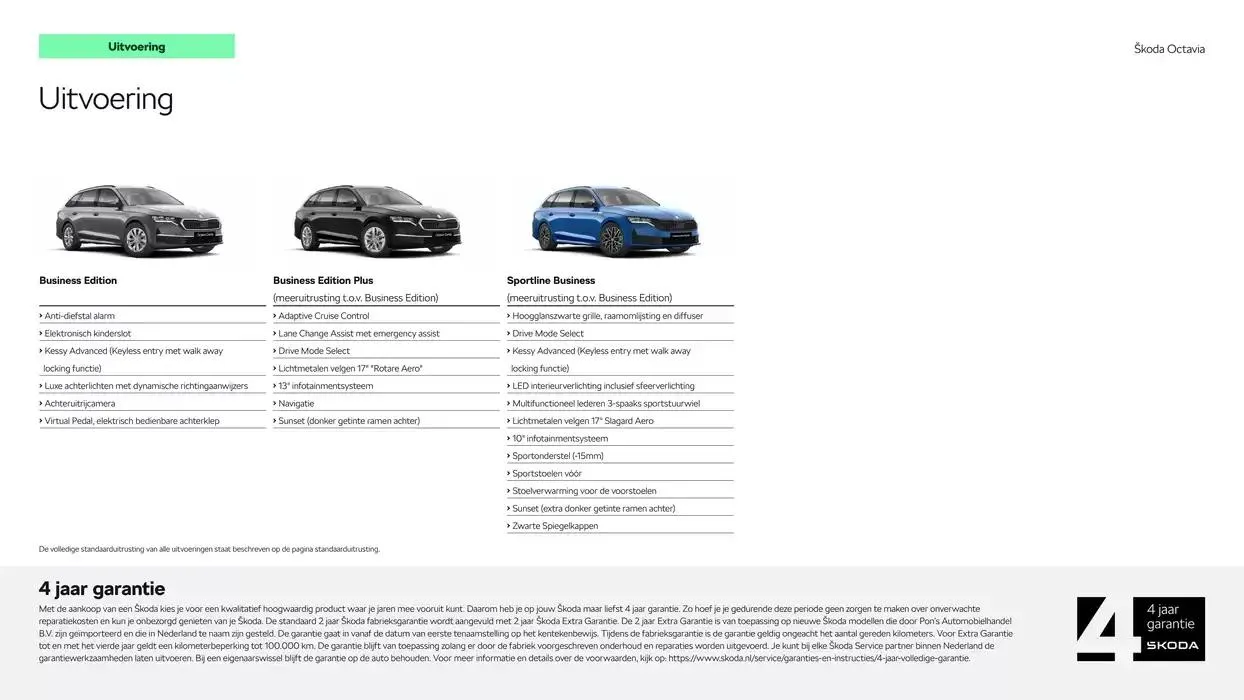 Škoda Octavia (Combi) prijslijst per 6 september 2024 van 6 december tot 6 december 2025 - Folder pagina 3