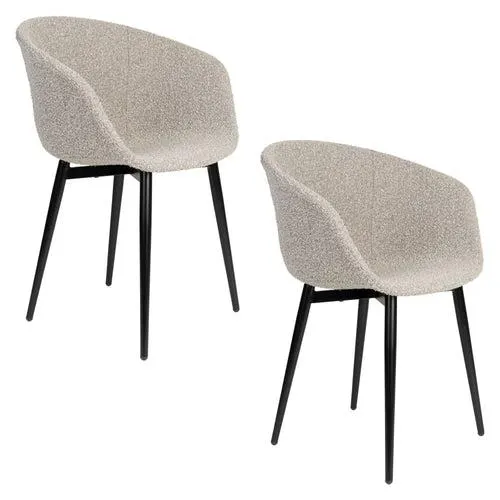 Housecraft Living Charly Eetkamerstoelen met armleuning - Set van 2