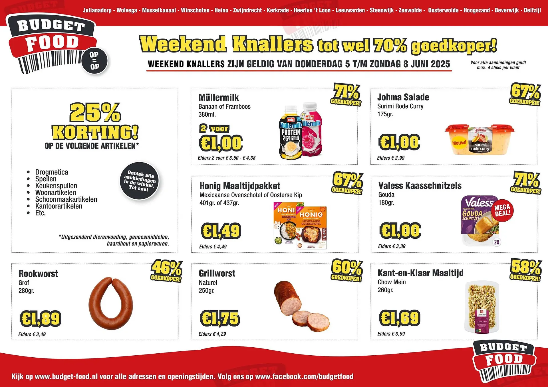 Budget Food folder van 5 juni tot 8 juni 2025 - Folder pagina 1