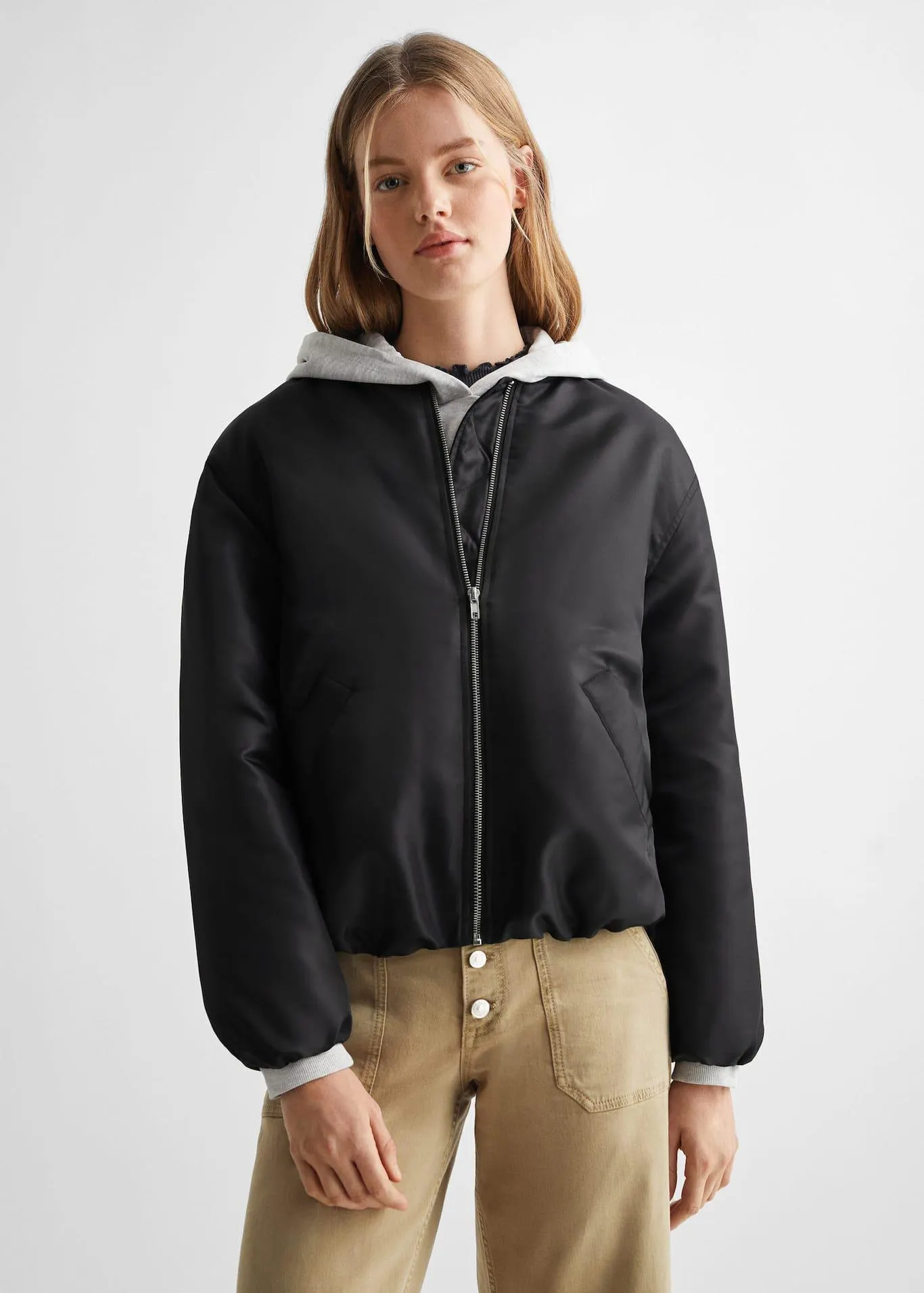 Chaqueta bomber cremallera