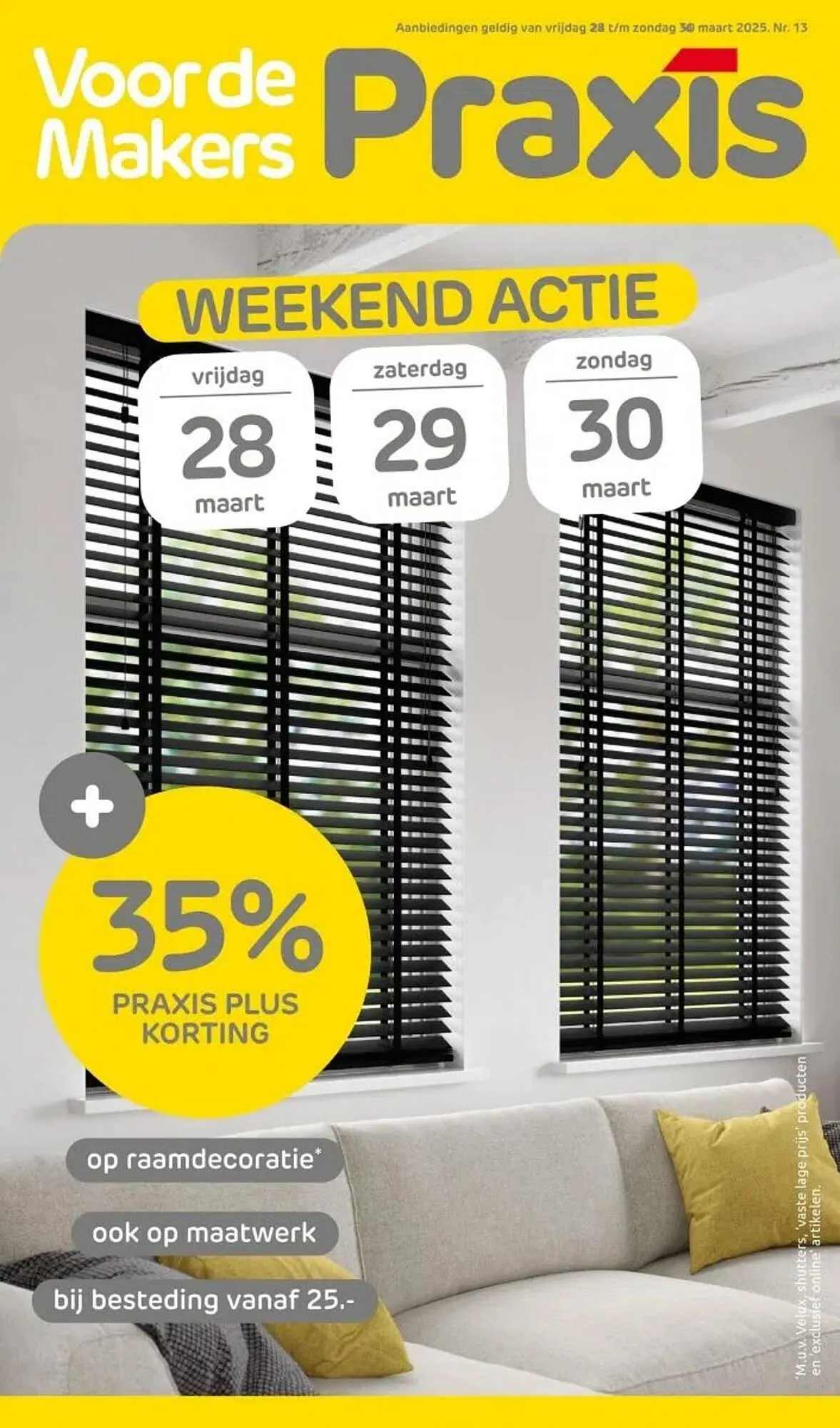 Praxis folder van 28 maart tot 30 maart 2025 - Folder pagina 1