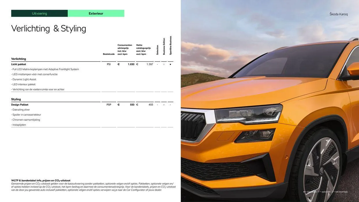 Škoda Karoq prijslijst per 20 februari 2024 van 26 maart tot 26 maart 2025 - Folder pagina 10