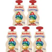 Danoontje Knijpyoghurt aardbei 5-pakket