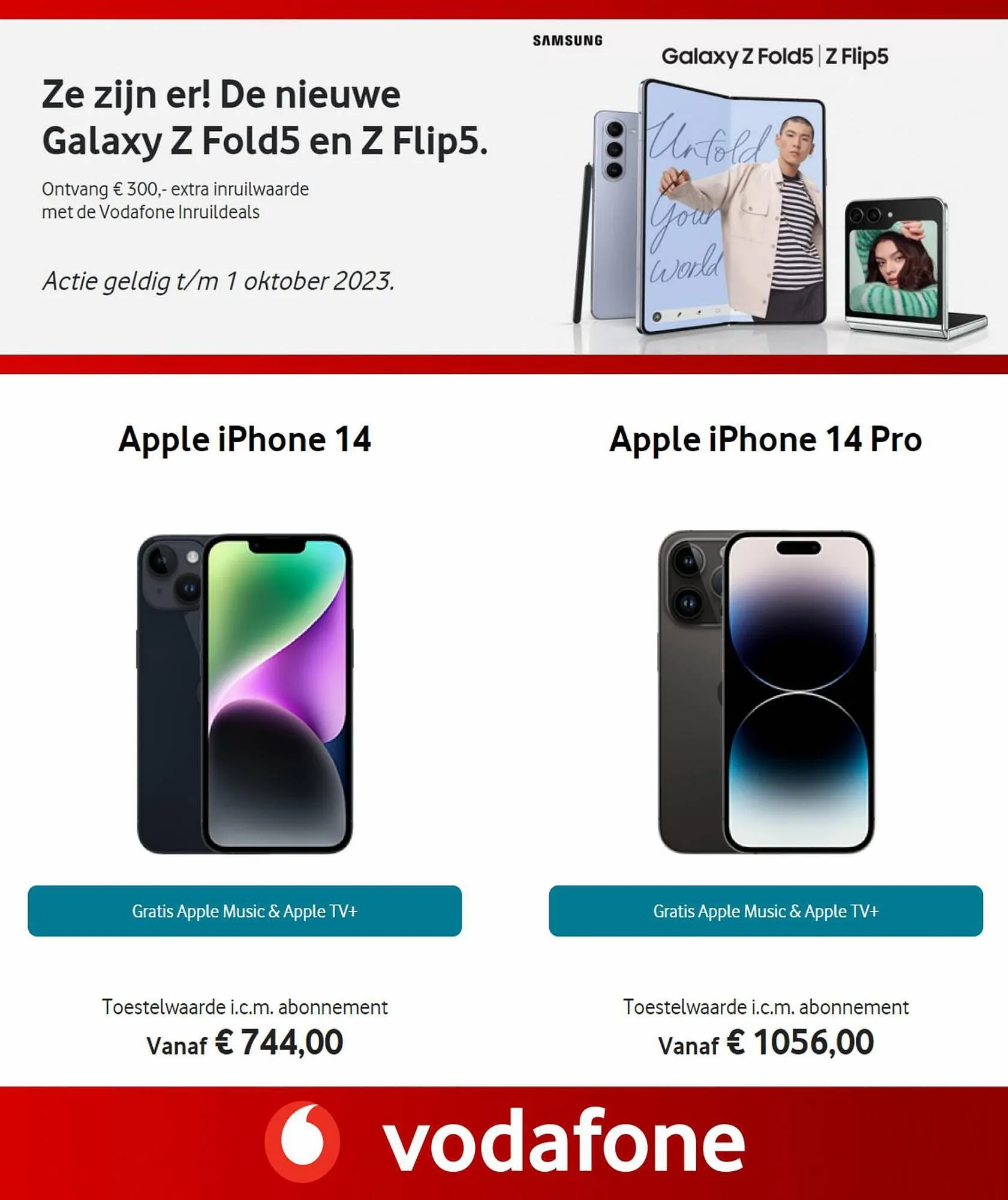 Vodafone folder van 14 augustus tot 1 oktober 2023 - Folder pagina 2