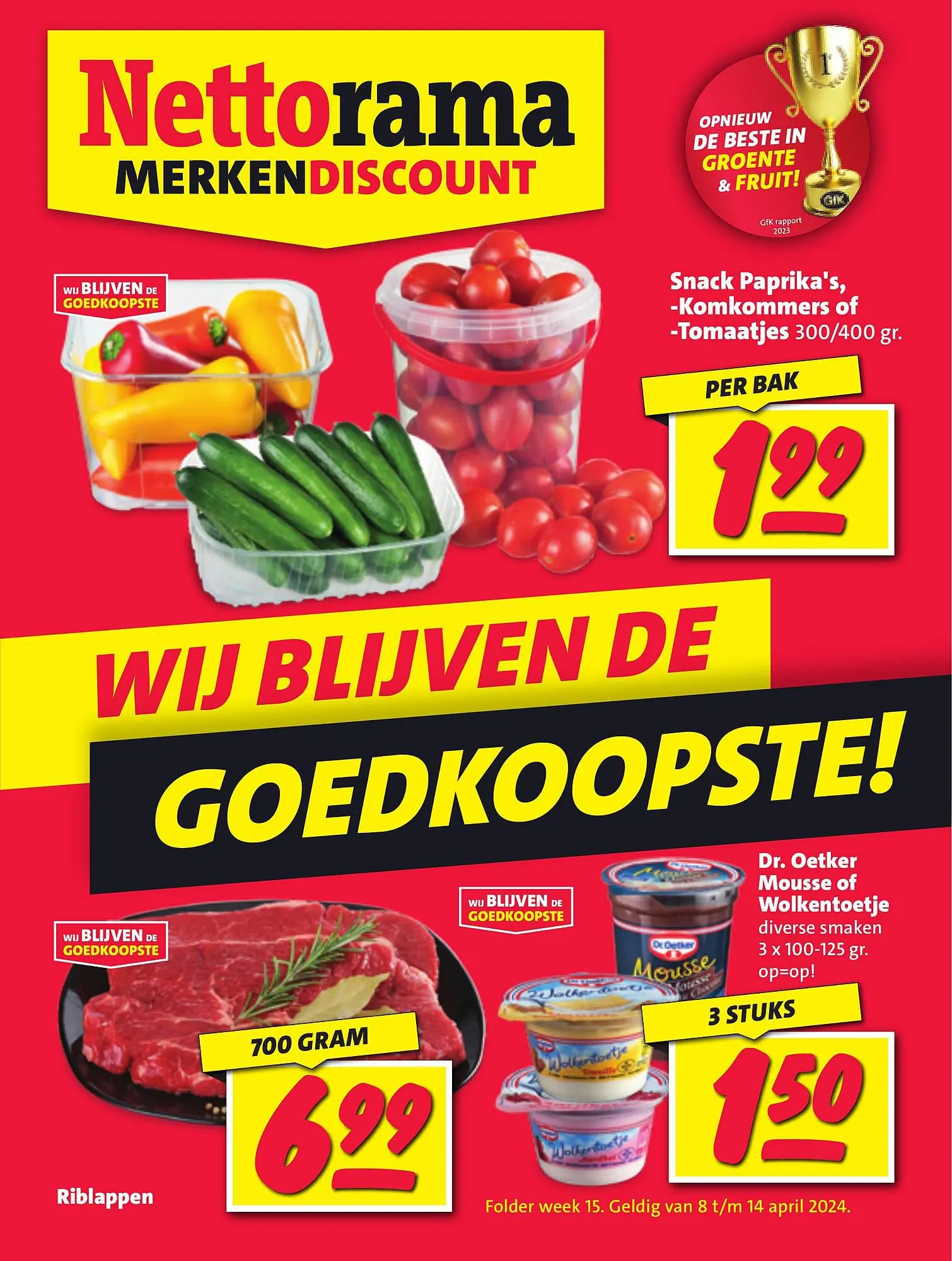 Nettorama folder van 8 april tot 14 april 2024 - Folder pagina 1