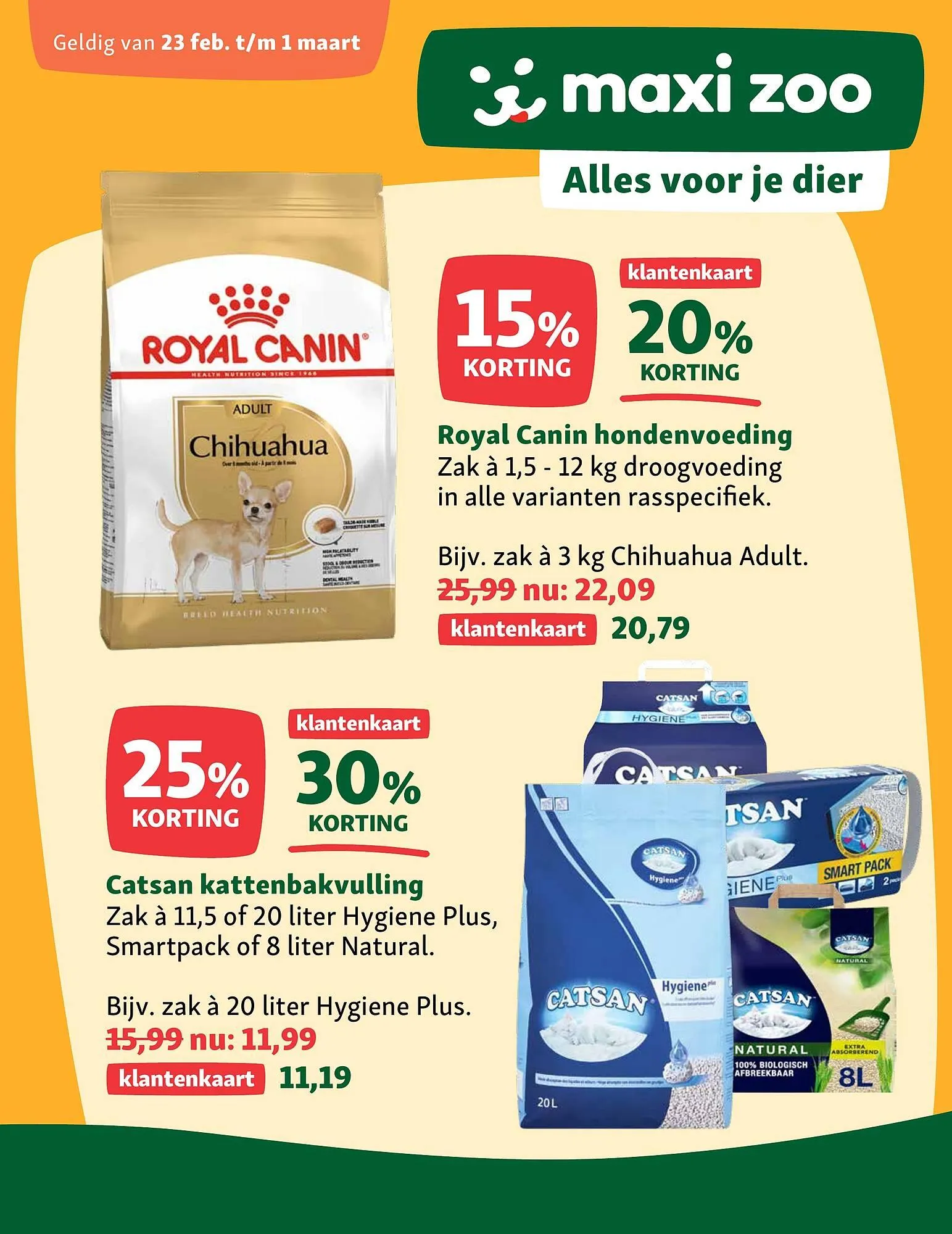 Maxi Zoo folder van 23 februari tot 1 maart 2026 - Folder pagina 1