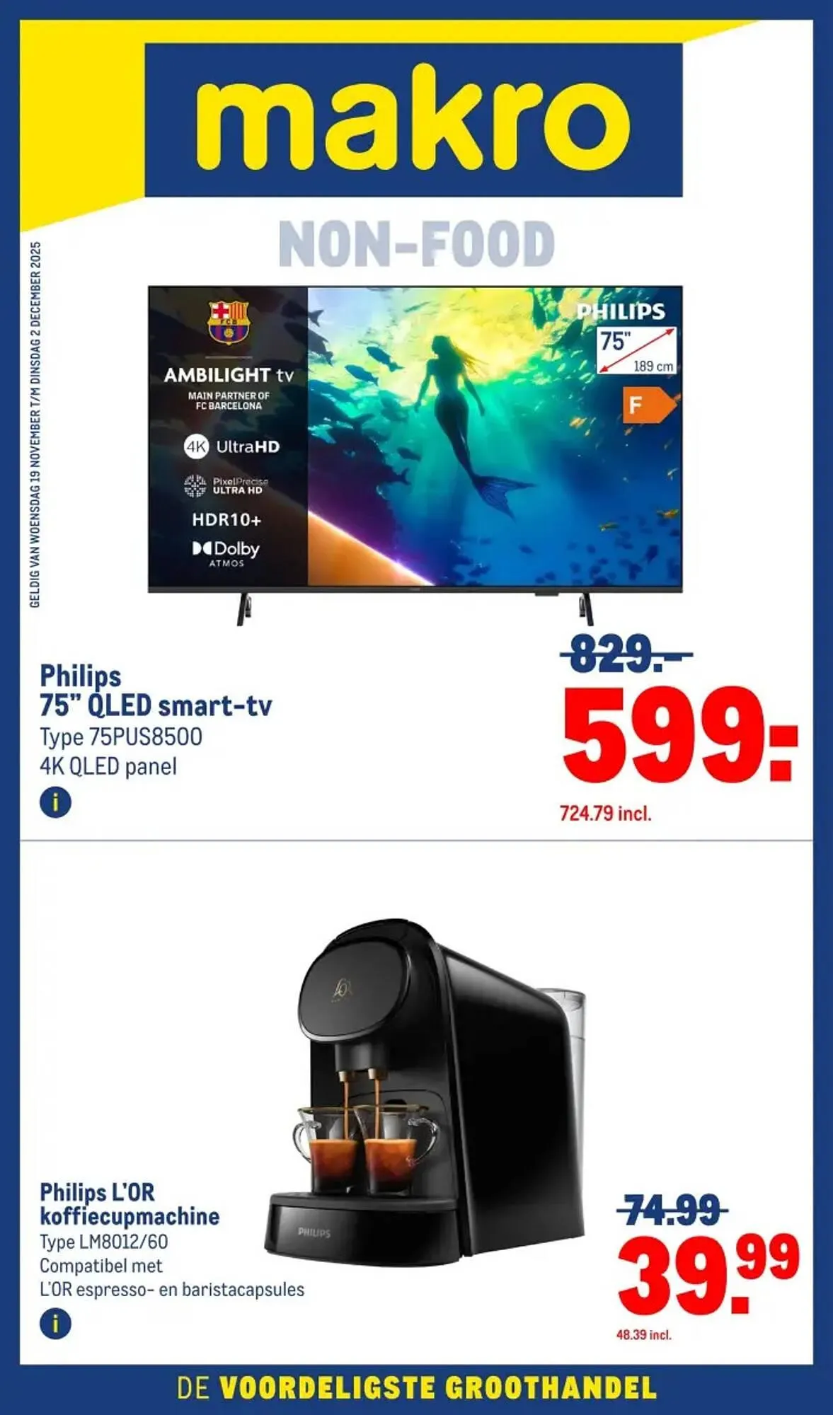 Makro folder van 19 november tot 2 december 2025 - Folder pagina 1