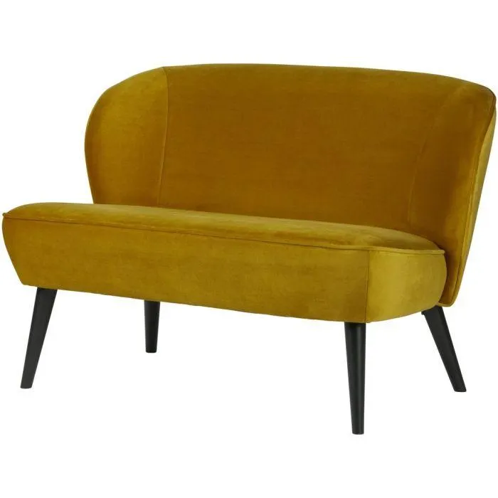 Woood bankje sara velvet oker