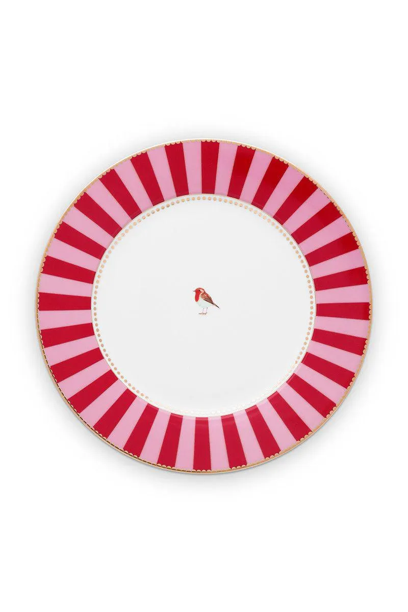 Love Birds Dinerbord Rood/Roze 26,5 cm