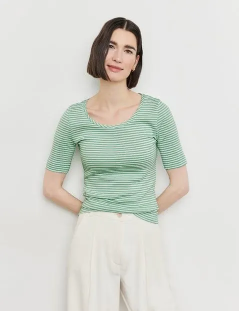 Gestreept katoenen T-shirt