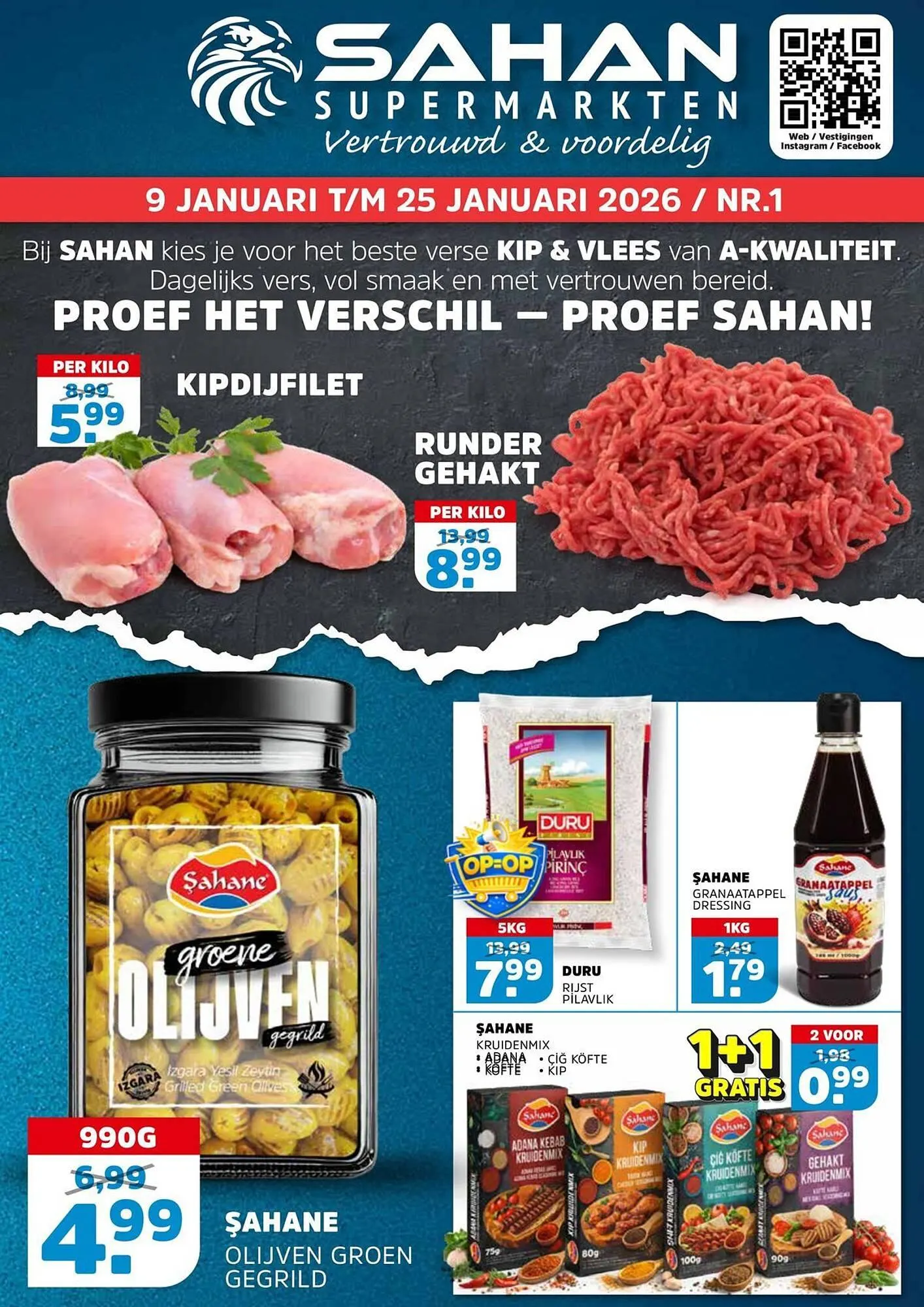 Sahan Supermarkten folder van 9 januari tot 25 januari 2026 - Folder pagina 1