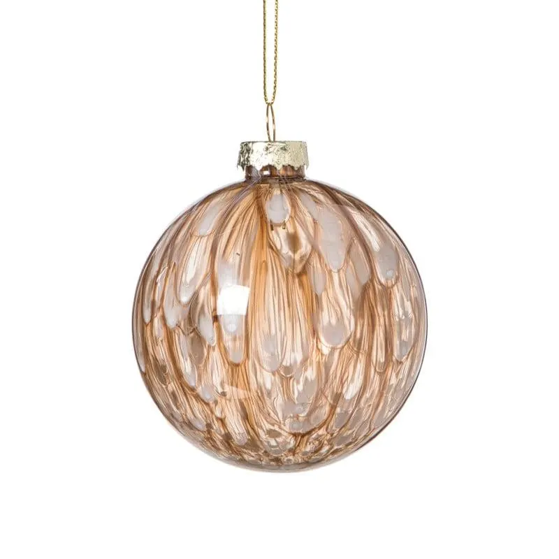 Kerstbal bleeding - beige