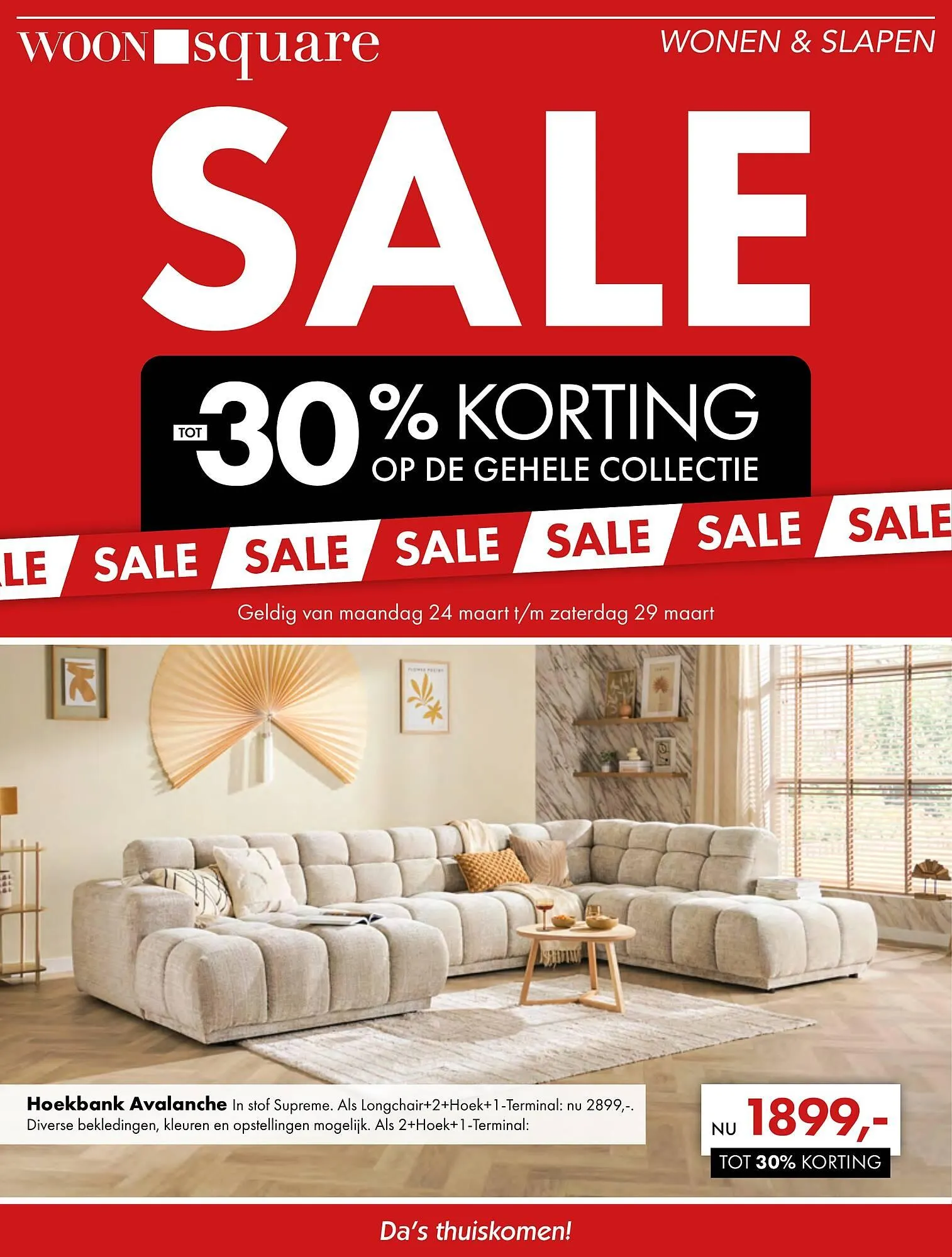 Woonsquare folder van 24 maart tot 29 maart 2025 - Folder pagina 1
