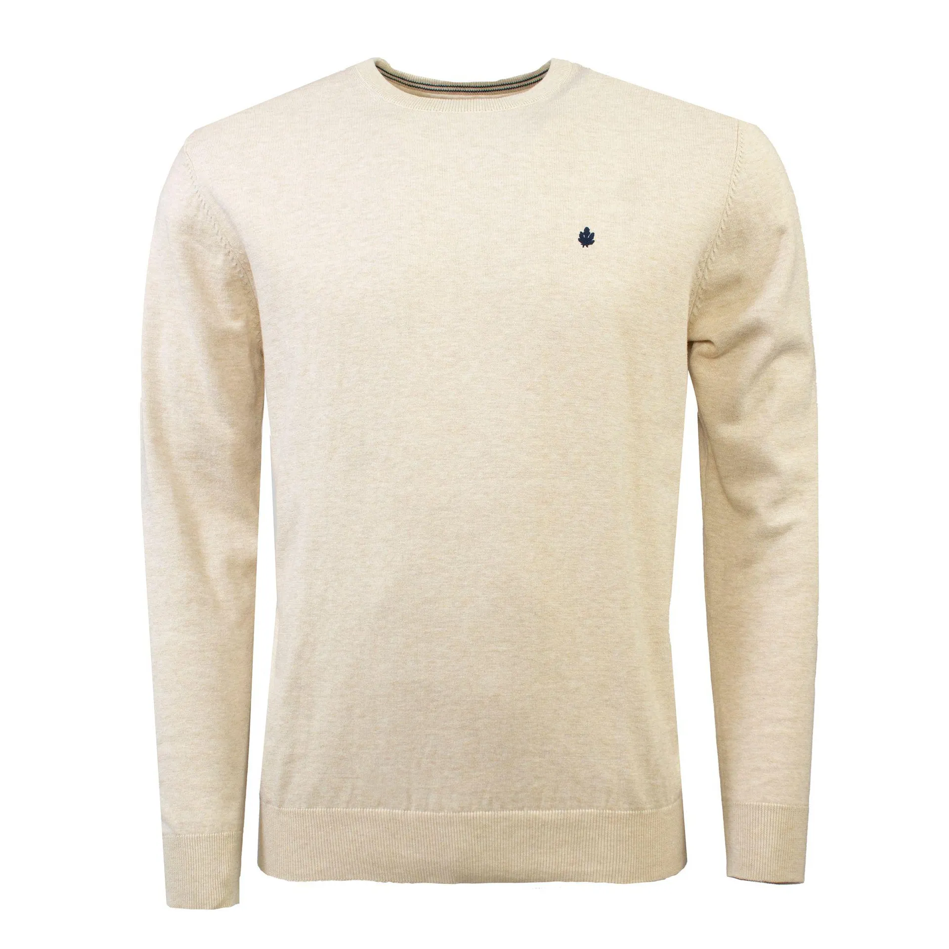 Organic Katoenen Trui Ronde Hals Beige